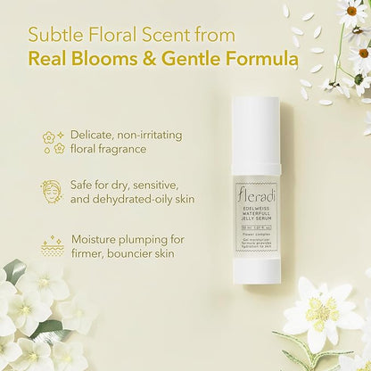 Edelweiss Essence: 30% Flower Extract Jelly Serum - Non-Sticky Hydration, Crafted by Renowned Korean Skincare Experts