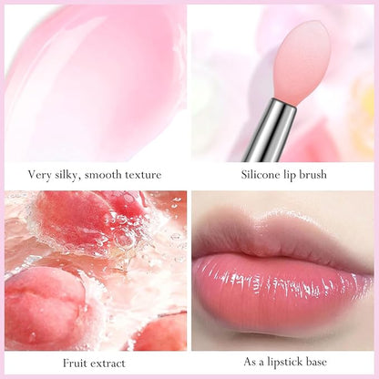 2Pc Jelly Lip Mask Overnight,Fruity Peach Collagen-Peach