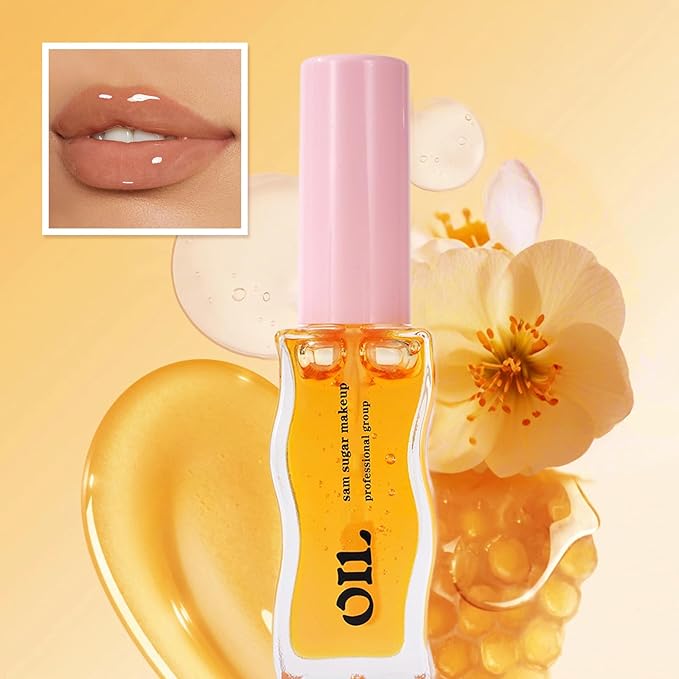 Lip Oil, Moisturizing Lip Glow Oil, Transparent Tinted Moisturizing