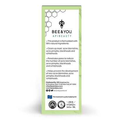 BEE and YOU Acne Treatment with Salicylic Acid, Bee Venom and 100% Natural Propolis Extract Acne Serum for Face and Body to Control and Clear Breakouts |1 Ounce
