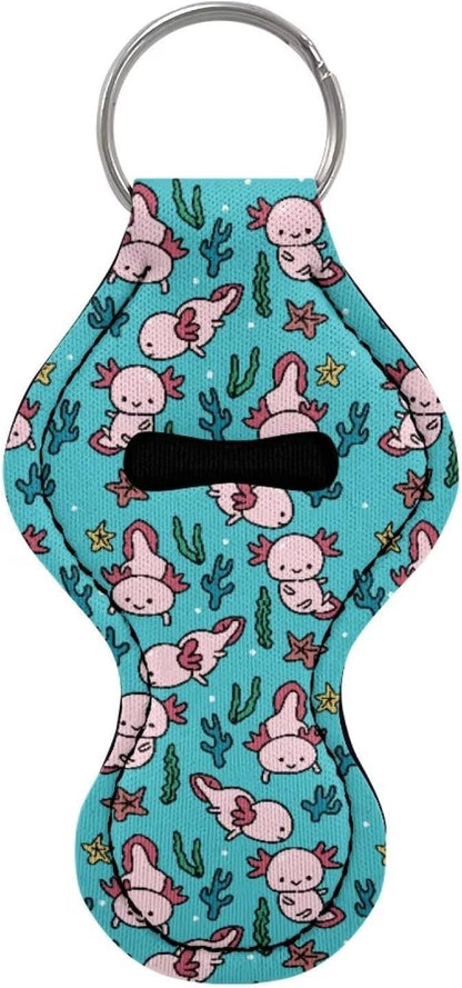 Chapstick Holder Keychain for Lipstick Lip Girls