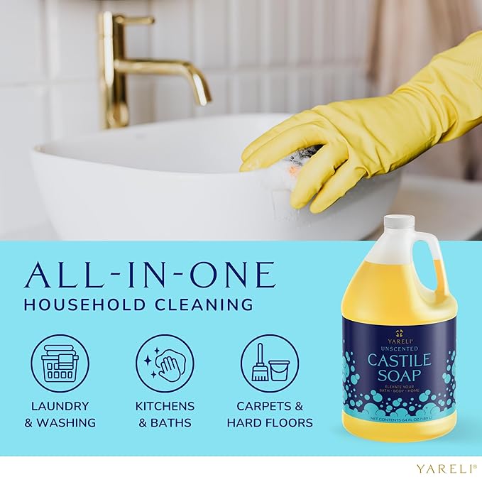 Pure Castile Liquid Soap, Unscented,