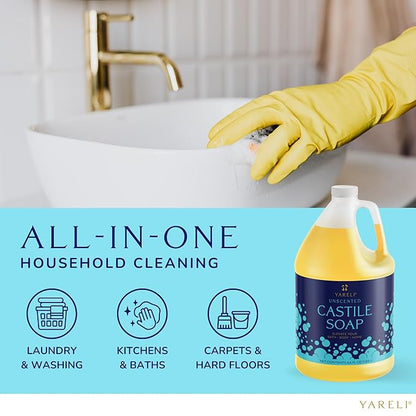 Pure Castile Liquid Soap, Unscented,