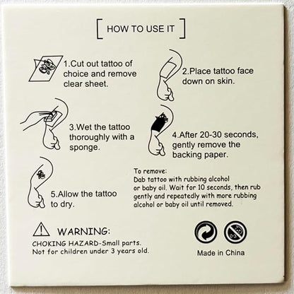 20pcs Cute Hello Kitty Temporary Tattoos for Girl, Christmas Rewards