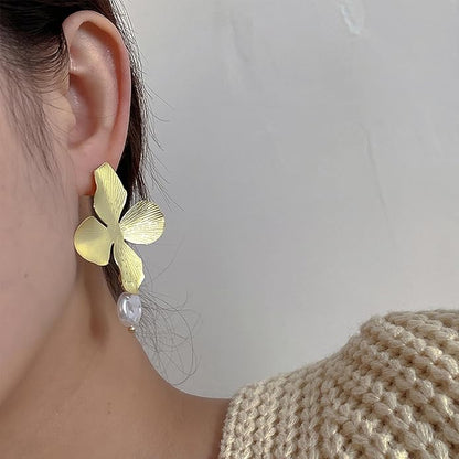 Boho Big Flower Drop Earrings Vintage