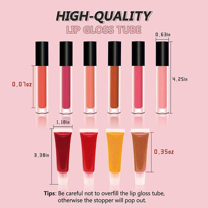 Cilrofelr DIY Lip Gloss Making Kit, 45 Pcs, Fun Makeup Kits for Girls to Create 10 Moisturizing and Shiny Lip Gloss