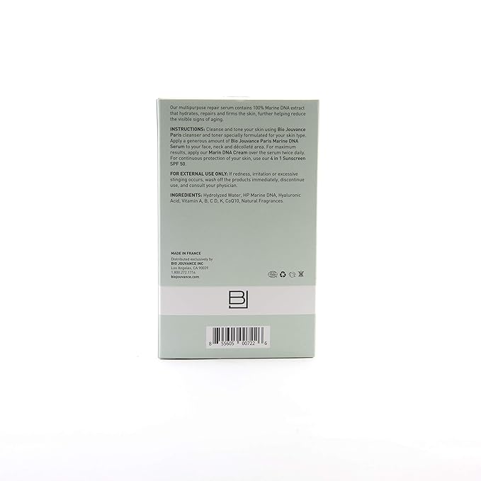 Marine DNA Serum 0.5oz / 15ml - Hydrating | Lifting | Skin Repair | Promote Cell Renewal | Anti-Aging | Daily Facial Skin Care Treatment Regimen | Made in France