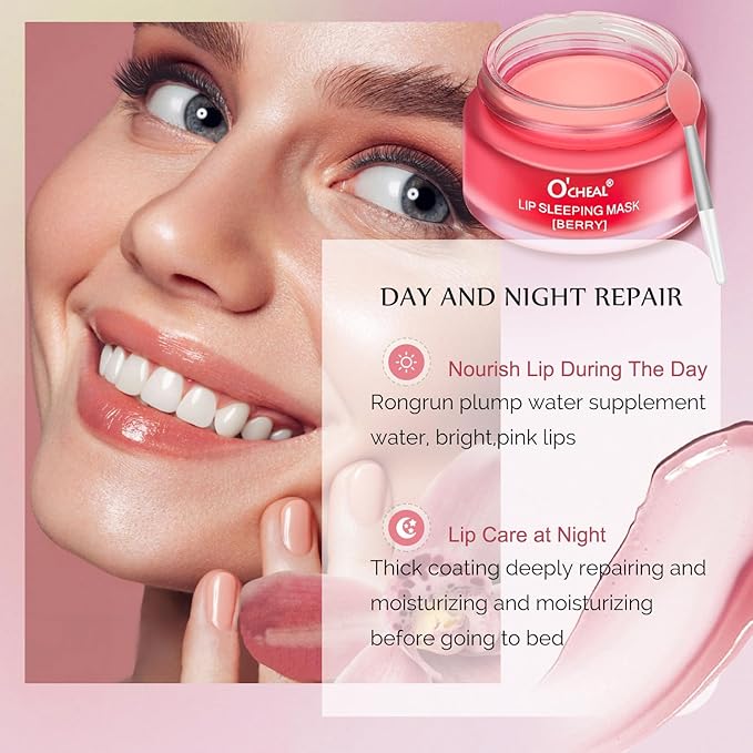 Lip Sleeping Mask Overnight Moisturizer Balm, Lines