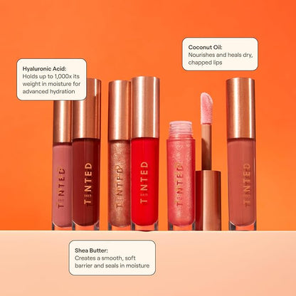 Live Tinted Huegloss High-Shine Lip Gloss - Hydrating, Non-Sticky, Moisturizing Lip Gloss with Hyaluronic Acid, Coconut Oil, and Shea Butter For a Soft Barrier & Seals in Moisture - Soft Shimmary Pink