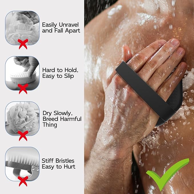 Silicone body scrubber, exfoliating body