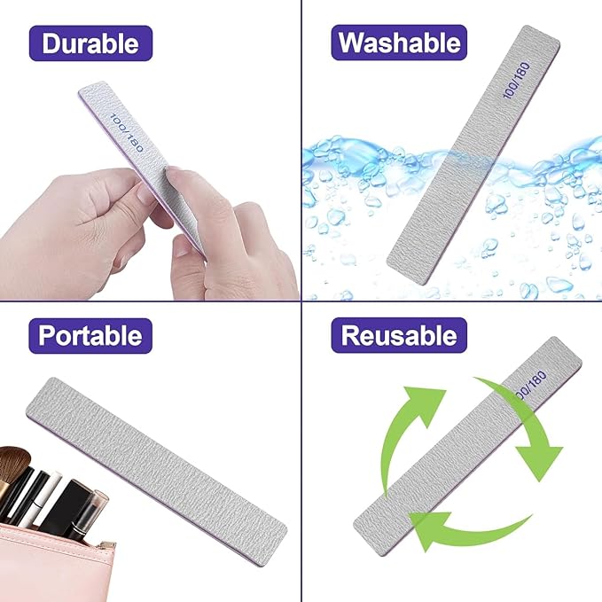 Nail Files (12 Pack), 100/180