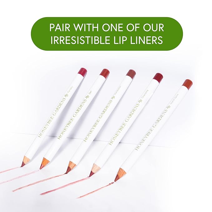 Honeybee Gardens Truly Natural Long Lasting Lipstick, Vintage Merlot, Deep Berry Red Wine, Naturally Hydrating & Nourishing, Vegan, Gluten-Free & Cruelty-Free, 0.13 oz / 3.8 g