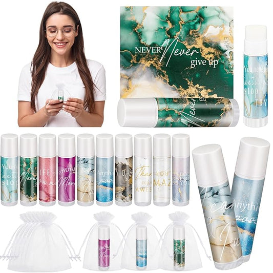 50 Sets Inspirational Lip Balm Gifts