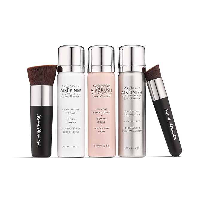 MagicMinerals AirBrush Foundation Set by Jerome Alexander - (Dark Espresso)