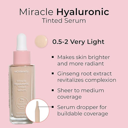 MCoBeauty Miracle Hyaluronic Tinted Serum, 0.5-2 Very Light, Free Cosmetics