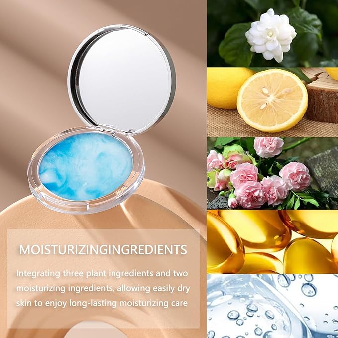Chillab Lavender Matte Powder,Oil Control Face Pressed Powder (Floating Cloud)