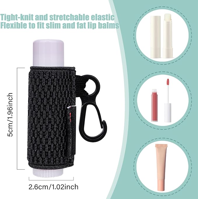 Lip Balm Holder Keychain Compact Clip