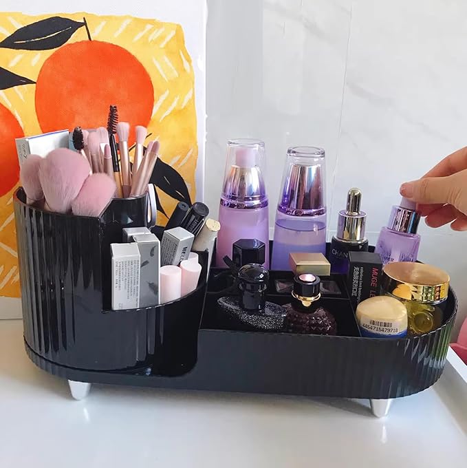 Rotating makeup organizer,large capacity cosmetic
