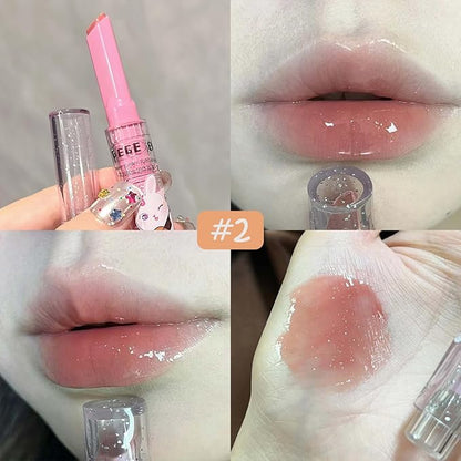 3 Colors Jelly Lipstick, Tinted Lip Gloss Heart Gloss