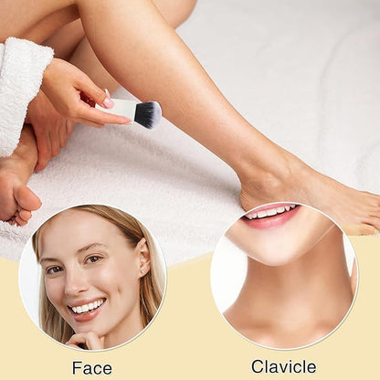 Tanning Brush For Self Tan Kabuki Foundation Brush Self Tanning Blending Brush For Makeup Self Tanner Back Applicator Body Makeup Brush For Legs Liquid Face Sunscreen Contour Blending Brush White