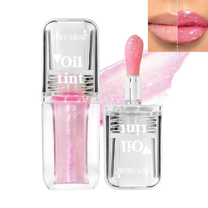 Magic Color Changing Moisturizing Lip Glow Oil,Plumping Glitter Magic