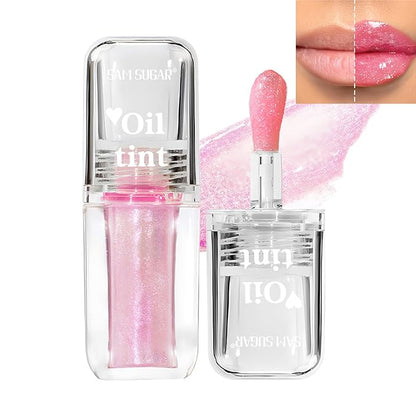 Magic Color Changing Moisturizing Lip Glow Oil,Plumping Glitter Magic