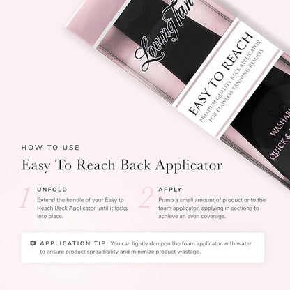 Loving Tan Easy to Reach Back Applicator for Self Tanner - Washable & Durable Design for Streak-Free Even Finish, Self Tanning Tool for Back & Hard to Reach Areas - 1 ct.
