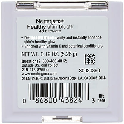 Neutrogena Healthy Skin Blush, 40/Bronzed, 0.19 Ounce