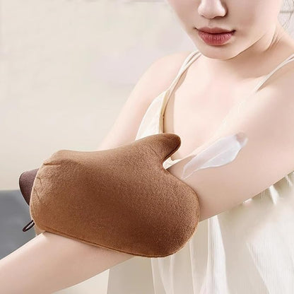 VNITT 2 IN 1 Self Tanning Mitt Applicator Kit Set,Self Tan Mitt,Self Tanning Glove and Self Tanner Brush,Sunscreen Brush- Tan Applicator for Sunless Self Tan for Face and Body,Hands,Legs(Brown)