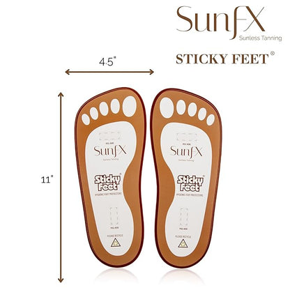 SunFX Disposable Sticky Feet Protectors (50-PAIRS) Spray Tan Feet Protector Pads for Sunless Airbrush Tanning