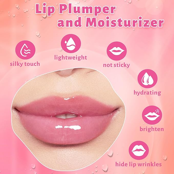 UCANBE 3 Color Hydrating Lip Glow Oil - Shimmering Warm Nude Tinted Lip Gloss (Rosewood/Nude/Strawberry),Non-Sticky Mositurizing Lip Top Gloss for All-Day Wear and Comfort