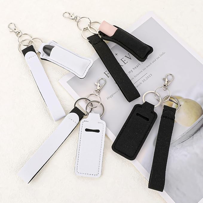 4 Pcs Keychain Chapstick Holder, Lipgloss Girls