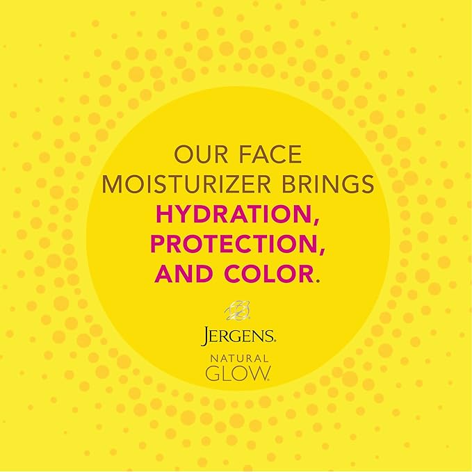 Jergens Natural Glow Self Tanner Face Moisturizer, SPF 20 Facial Sunscreen & Natural Glow Self Tanner Lotion, Daily Sunless Fake Tanning, Medium to Deep Skin Tone