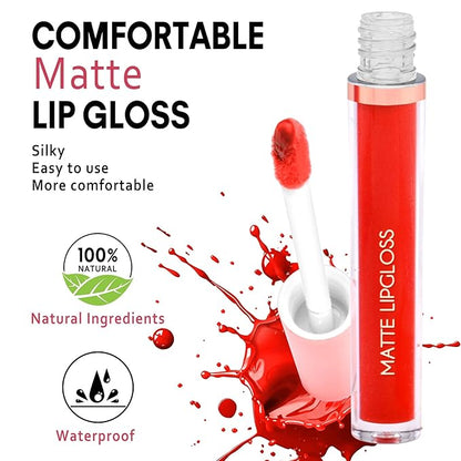 Matte Lip Gloss for Women,3 PCS Matte Liquid Gloss