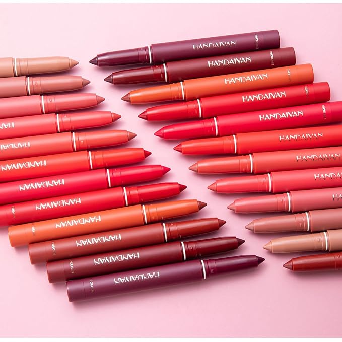 12 Colors Matte Lipstick Pen Lip Liner Pencil Long-lasting