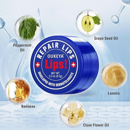 Lip Balm Treatment with Beeswax, Peppermint Chapping