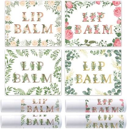 OLYCRAFT 100Pcs Self-Adhesive Lip Balm Tag Wrapping
