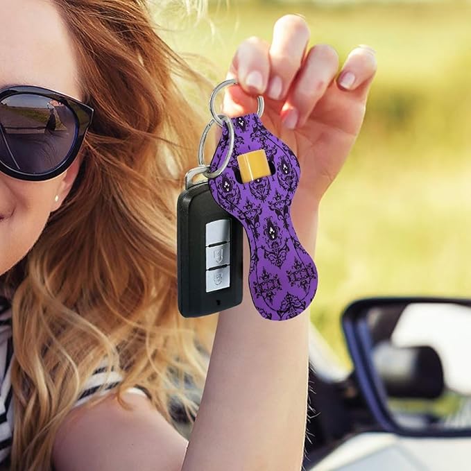 Chapstick Holder Keychain for Lipstick Lip Girls