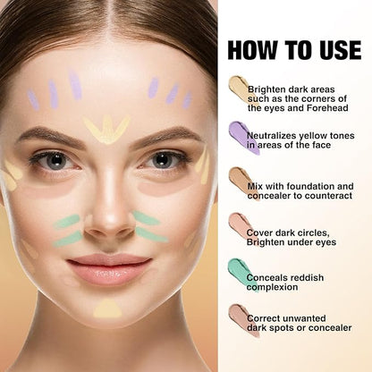 Contour Stick Corrects Skin Tone Bronzer Waterproof Sweat Concealer Light