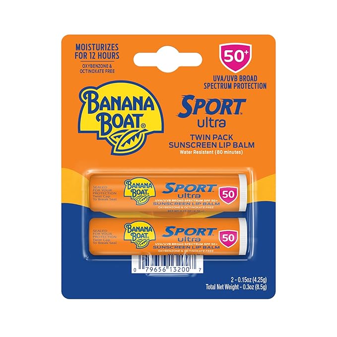 Banana Boat Kids Sport Sunscreen Roll On SPF 60, 2.5oz and Lip Balm SPF 50 Twin Pack | Kids Sunscreen Roller and Lip Sunblock
