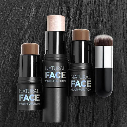 2 Pcs Cream Contour Highlighter Stick for Face Makeup (2+6)