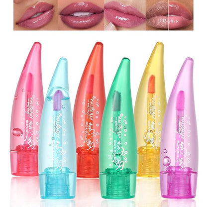 6PCS Aloe Vera Lip Gloss, Long Balm