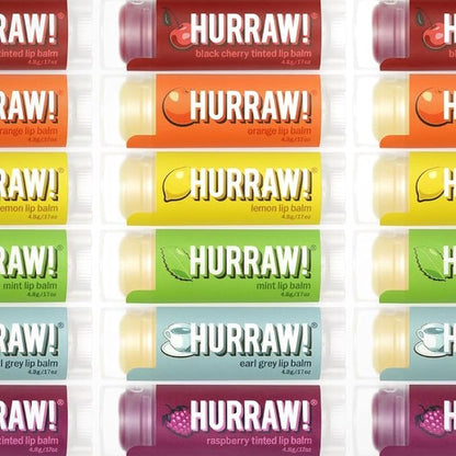 Hurraw! Lip Balms Staff Favorites, 6 ingredients.