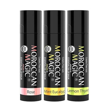 Moroccan Magic Organic Lip Balm Variety Lemon