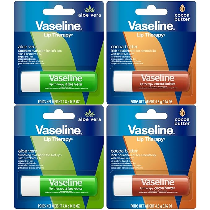 Vaseline Lip Therapy Variety 4-Pack – Oz
