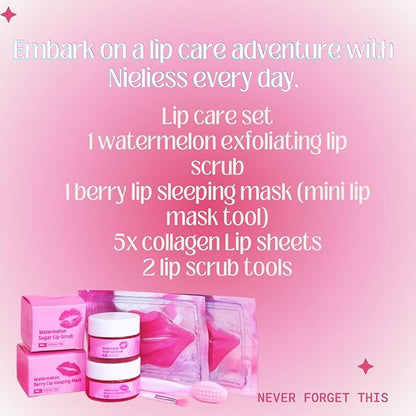 5-in-1 lip care kit, Lip scrub sleeping