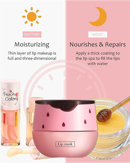 2Pcs Bee Lip Balm Honey Pot Exfoliator