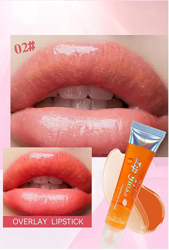 Glossy Lip Gloss, Fruit Lip Oil Gloss Moisturizing Lip
