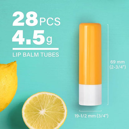 LotFancy Lip Balm Tubes Empty, 28Pcs