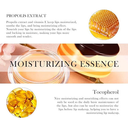 2Pcs Honey Strawberry Lip Balm Honey Exfoliator